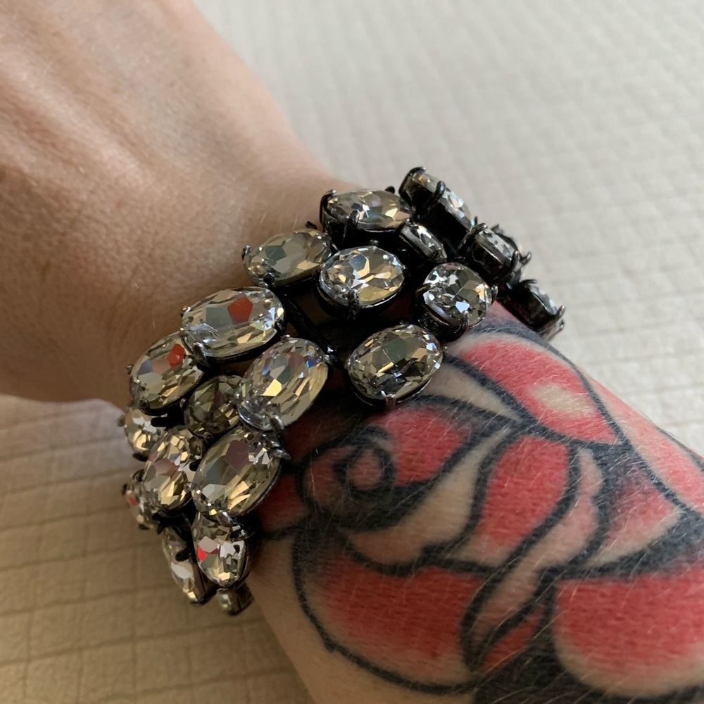 faceted clear crystal bracelet - Picture 10 of 10
